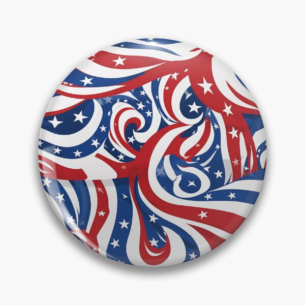 Item preview, Abstract Stars and Stripes Swirl Pattern designed and sold by Canvas-Whispers.