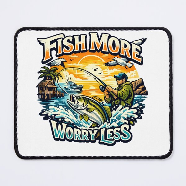 Item preview, Fish More Worry Less  designed and sold by DPBTees70.