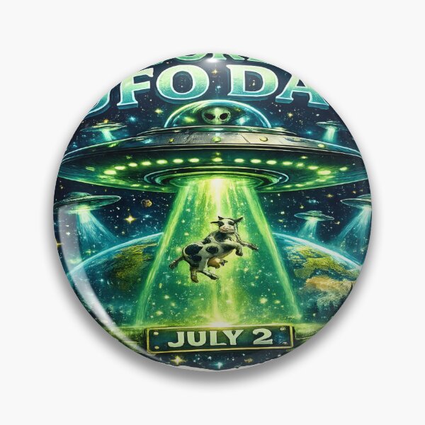 Item preview, World UFO Day Sticker – Alien Abduction Theme (July 2) designed and sold by Artisan Finds Online.