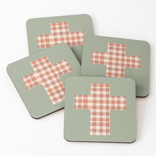 Item preview, Vintage Gingham Cross | Christian Faith Symbol designed and sold by Bound for Wonder.