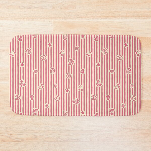 Item preview, Lucky Icon Cabana Stripe Coquette Folk Heirloom Girl Nurserie Coral designed and sold by RenattaZare.