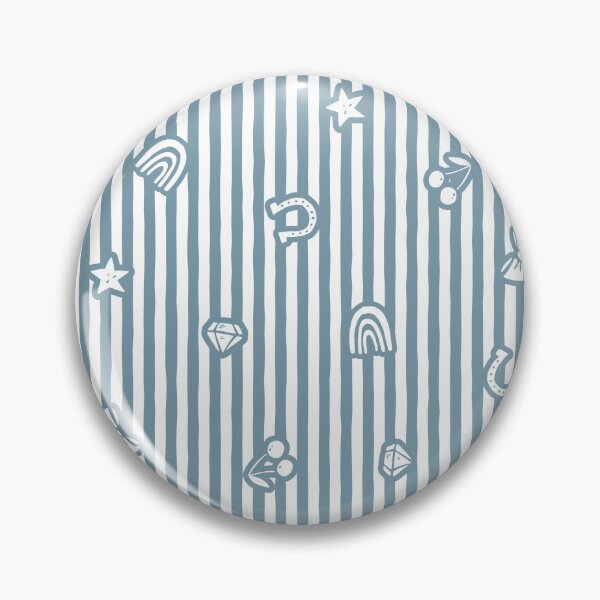 Item preview, Lucky Icon Cabana Stripe Coquette Folk Heirloom Girl Nurserie Denim designed and sold by RenattaZare.