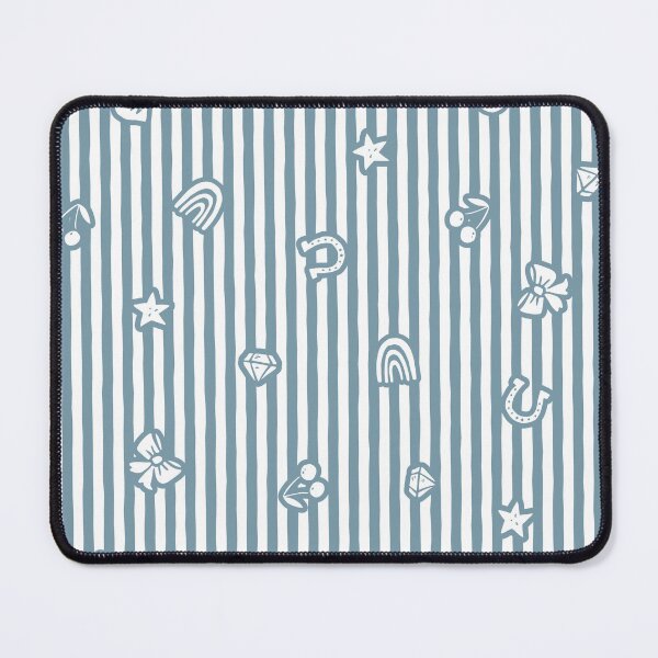 Item preview, Lucky Icon Cabana Stripe Coquette Folk Heirloom Girl Nurserie Denim designed and sold by RenattaZare.
