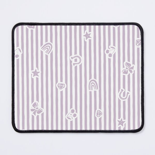 Item preview, Lucky Icon Cabana Stripe Coquette Folk Heirloom Girl Nurserie Lavender designed and sold by RenattaZare.