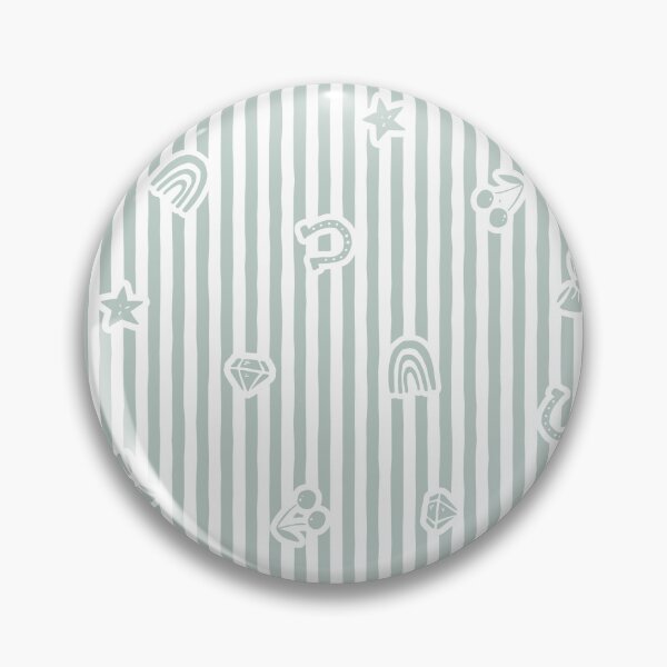 Item preview, Lucky Icon Cabana Stripe Coquette Folk Heirloom Girl Nurserie Mist designed and sold by RenattaZare.