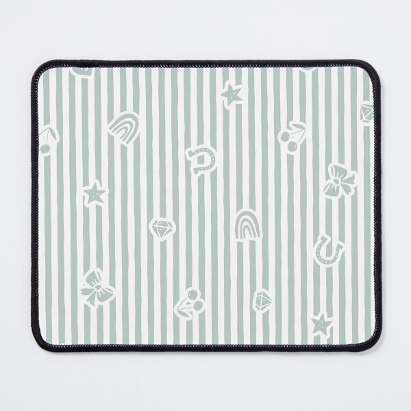 Item preview, Lucky Icon Cabana Stripe Coquette Folk Heirloom Girl Nurserie Mist designed and sold by RenattaZare.
