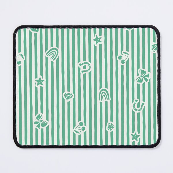 Item preview, Lucky Icon Cabana Stripe Coquette Folk Heirloom Girl Nurserie Teal designed and sold by RenattaZare.