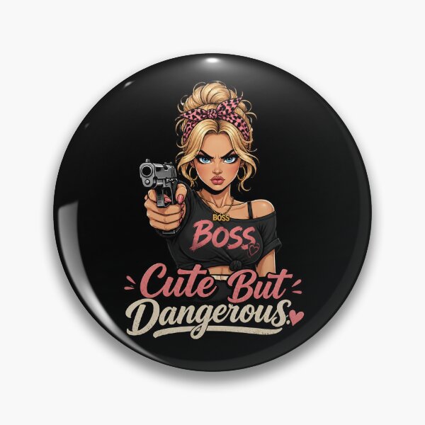 Item preview, "Cute But Dangerous" Retro Boss Lady  designed and sold by MusesWhispers.
