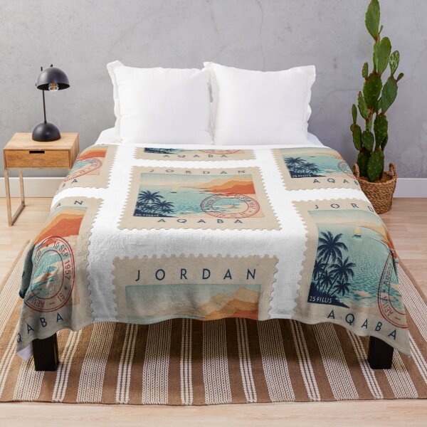 Item preview, Aqaba Jordan Red Sea Coastal Postage Stamp Sticker designed and sold by stickercuffs.
