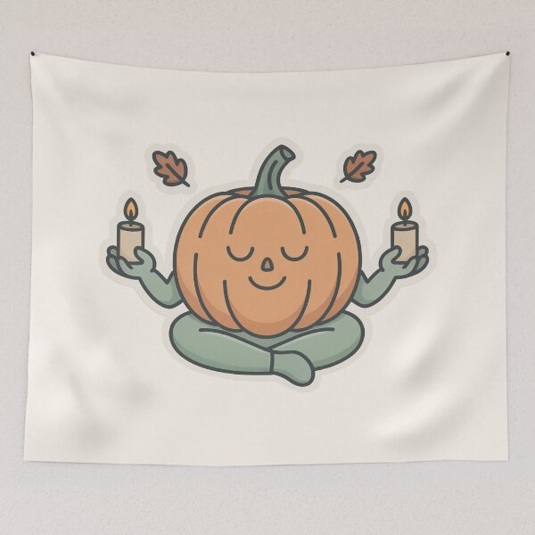 Item preview,  Soft Pumpkin Meditation Cozy Halloween designed and sold by TrendMorphic.
