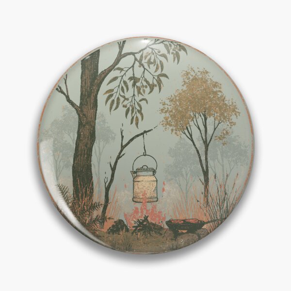 Item preview, Camp Food Tastes Better | Vintage Bush Camp Kitchen Illustration designed and sold by Bound for Wonder.