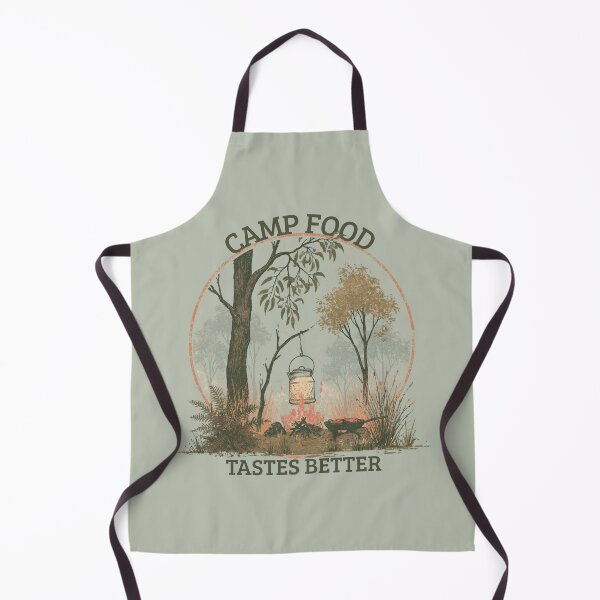 Item preview, Camp Food Tastes Better | Vintage Bush Camp Kitchen Illustration designed and sold by Bound for Wonder.