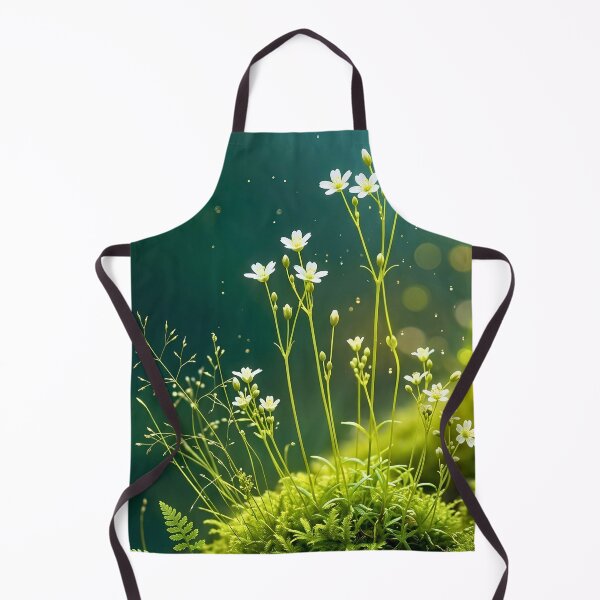 Item preview, Enchanted Forest Moss and Tiny White Wildflowers designed and sold by Fashion Lovers Hub.