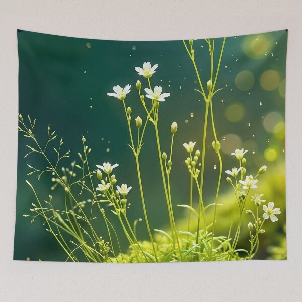 Item preview, Enchanted Forest Moss and Tiny White Wildflowers designed and sold by Fashion Lovers Hub.