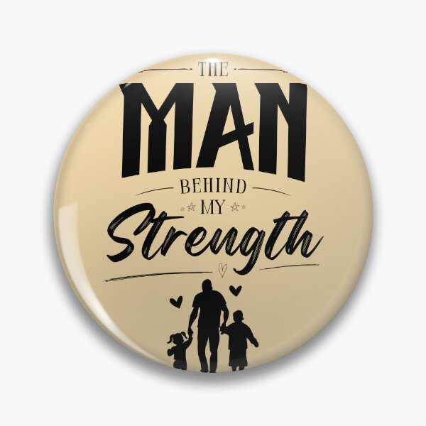 Item preview, The Man Behind My Strength | Typography T-Shirt |  Father's Day Design designed and sold by LUMA HOUSE.