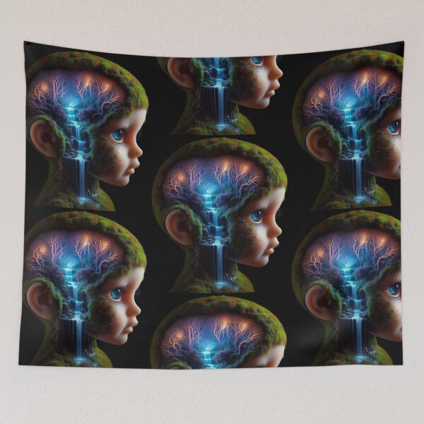 Item preview, Forest Child – Cascading Moss Waterfall designed and sold by LujziWorld.