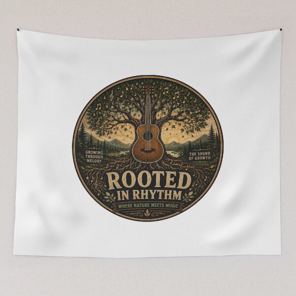 Item preview, Rooted in Rhythm | Guitar Tree Nature Music Art designed and sold by NatureHarmony16.