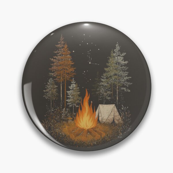 Item preview, Stay Up Past Bedtime Camping T-Shirt | Vintage Campfire Adventure Design designed and sold by Bound for Wonder.