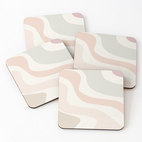 Item preview,  A modern abstract design composed of flowing organic shapes in blush pink, beige, and soft sage tones. designed and sold by TatinkaArtskill.