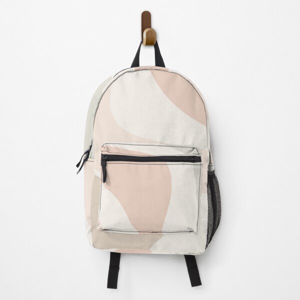 Item preview, A modern abstract design composed of flowing organic shapes in blush pink, beige, and soft sage tones. designed and sold by TatinkaArtskill.