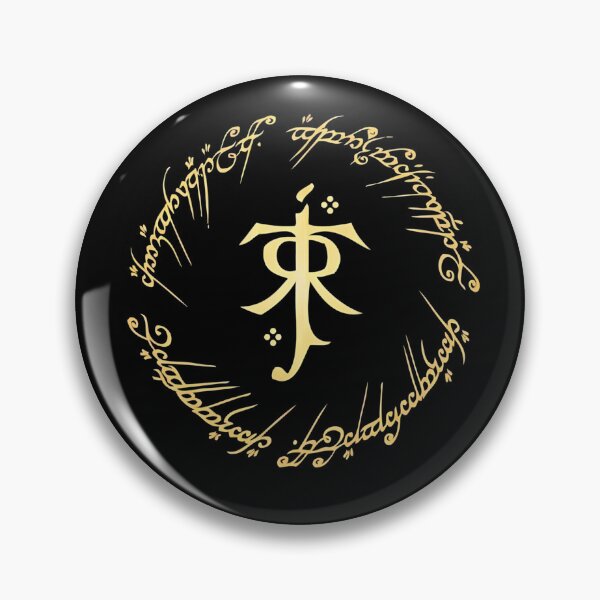 Artikelvorschau, Tolkien-Monogramm-Insignien Herr der Ringe Elbenring entworfen und verkauft von RustBloomart.