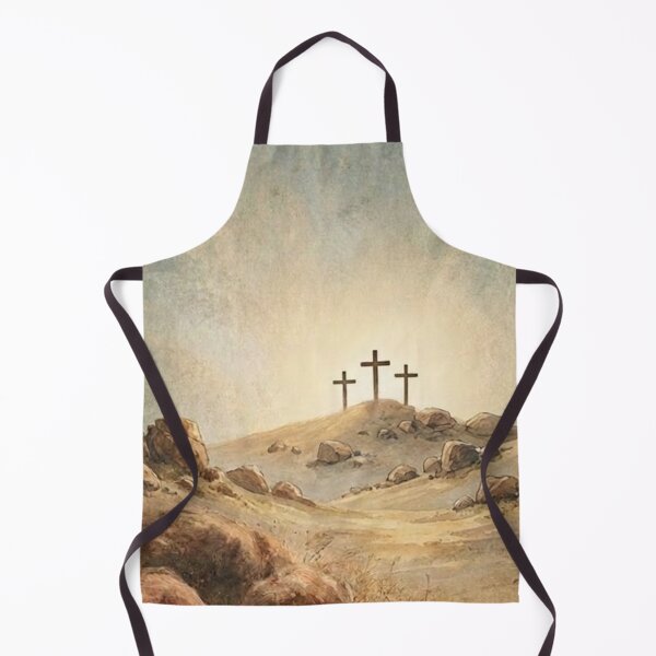 Item preview, The Hill Called Calvary – Christian Watercolor Crosses Art Print designed and sold by Bound for Wonder.