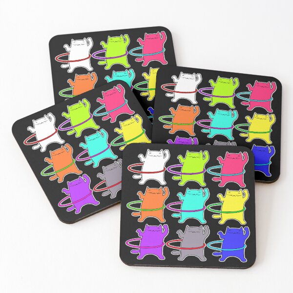 Item preview, Hula hoop cats designed and sold by eri-morie.
