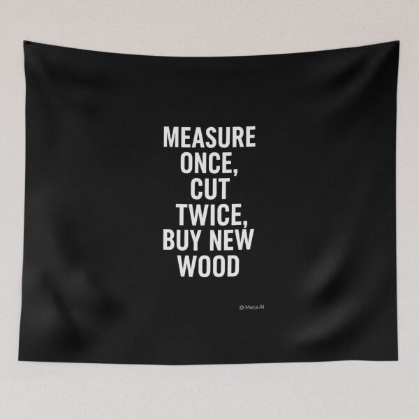 Item preview, Measure Once Cut Twice Buy New Wood Funny Woodworker designed and sold by Petringo.