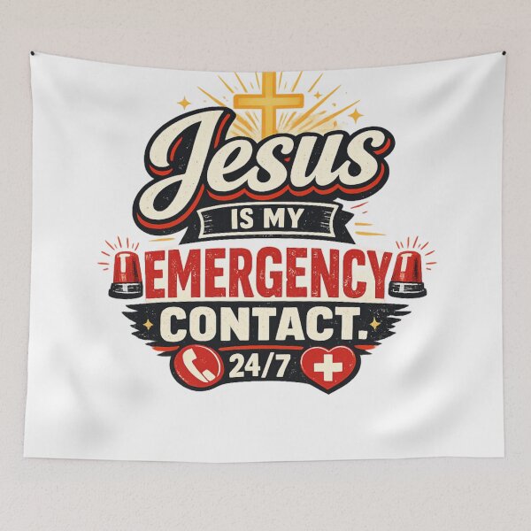 Item preview, Jesus Is My Emergency Contact Funny Christian designed and sold by EverFind.