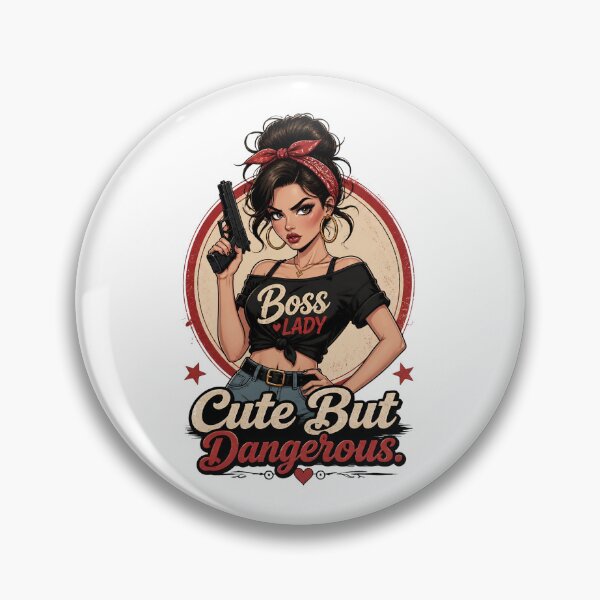 Item preview, "Cute But Dangerous" Retro Boss Lady  designed and sold by MusesWhispers.