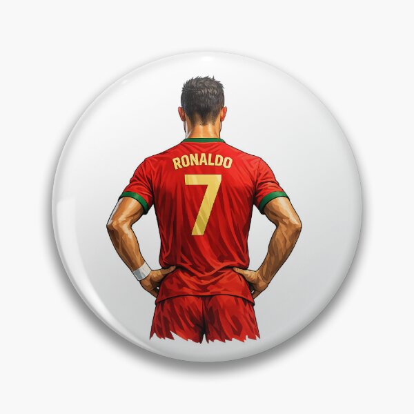 Item preview, Ronaldo Number 7 Jersey Back View Cartoon Style Football Design designed and sold by Fine Art California.