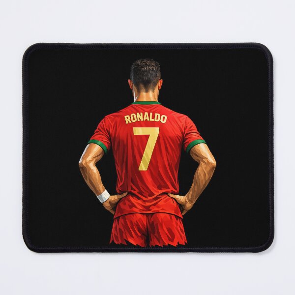 Item preview, Ronaldo Number 7 Jersey Back View Cartoon Style Football Design designed and sold by Fine Art California.