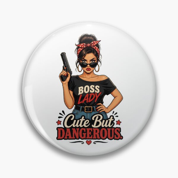 Item preview, "Cute But Dangerous" Retro Boss Lady  designed and sold by MusesWhispers.