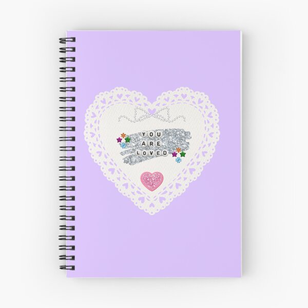 Artikelvorschau, Du bist geliebt, süßes Scrapbook-Deckchen, Herz-Edelsteine entworfen und verkauft von pasteldreams26.