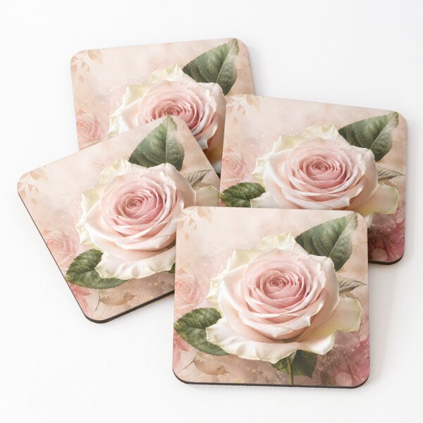 Item preview, Soft Blush Rose – Elegant Botanical Art Print designed and sold by Violafleurviolett.