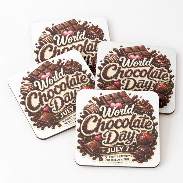 Item preview, World Chocolate Day Celebration Sticker – July 7 designed and sold by Artisan Finds Online.