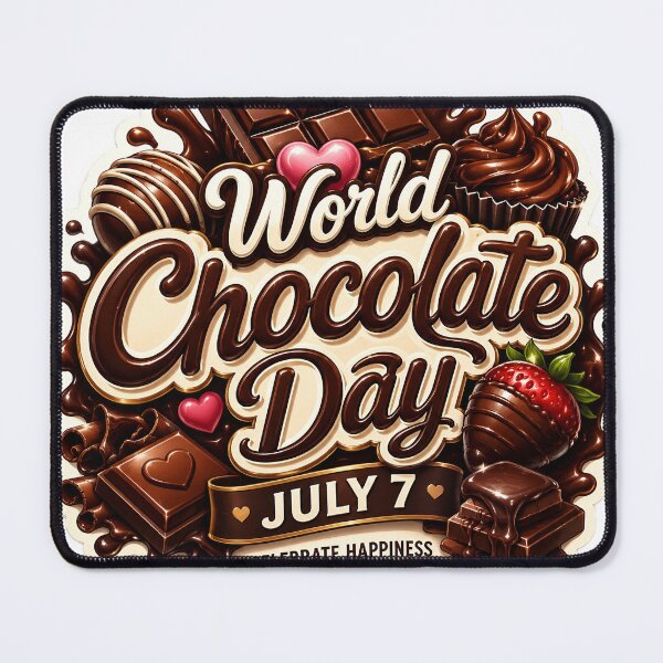 Item preview, World Chocolate Day Celebration Sticker – July 7 designed and sold by Artisan Finds Online.