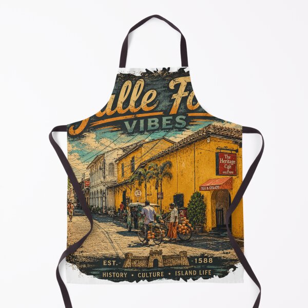 Item preview, Galle Fort Vibes – Vintage Street Life & Colonial Heritage T-Shirt Design designed and sold by GooniSL.