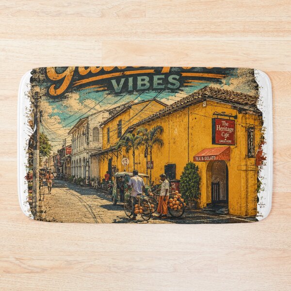 Item preview, Galle Fort Vibes – Vintage Street Life & Colonial Heritage T-Shirt Design designed and sold by GooniSL.