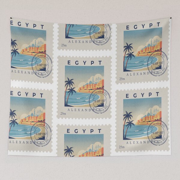 Item preview, Alexandria Egypt Mediterranean Coastal Postage Stamp Sticker designed and sold by stickercuffs.