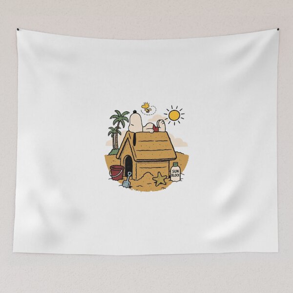 Item preview, Summer Snoopy Sandcastle Beach Vacation designed and sold by RustBloomart.