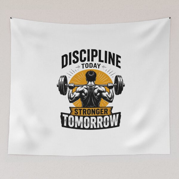 Item preview, Discipline Today Stronger Tomorrow – Gym Motivation Sticker designed and sold by Artimax-Studio.
