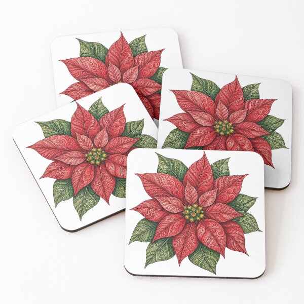 Item preview, Intricate Poinsettia designed and sold by PaintedbyCarol.
