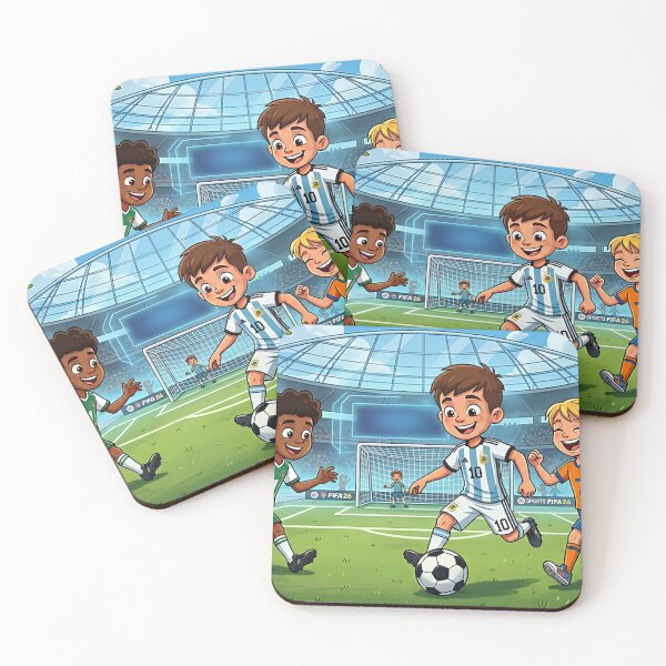 Item preview, Cartoon Youth Football Players Fun Sports Design designed and sold by LinaDesign Store.
