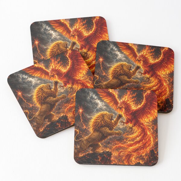 Item preview, Lion vs Phoenix Battle designed and sold by kharatsuchita.