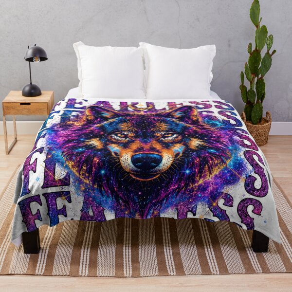 Item preview, Fearless Cosmic Wolf Galaxy Art designed and sold by MoonStitch.