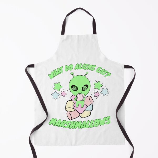 Item preview, What Do Aliens Eat? Marshmallows! Cute Kawaii Alien Cartoon designed and sold by BritishDelights.