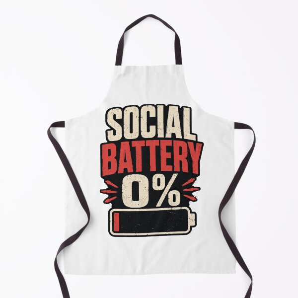 Item preview, Social Battery 0% Funny Introvert T-Shirt designed and sold by designerr23 ⭐⭐⭐⭐⭐.