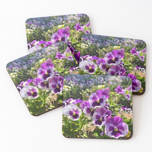 Item preview, Purple And White Pansies Flower Garden Photography designed and sold by Be Captured by Brittany Emma.
