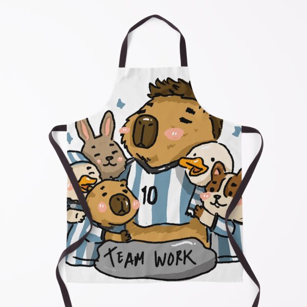 Item preview, Teamwork Capybara | Cute Argentina Football Friends Sticker | Wholesome Animal Club designed and sold by chupichapa.